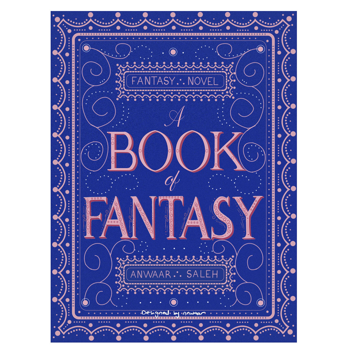 Book cover lettering